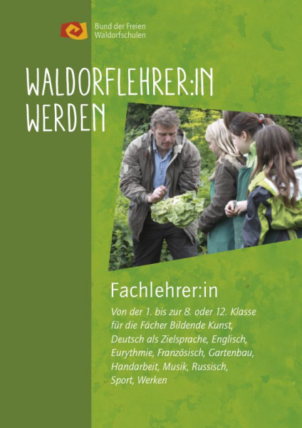 Faltblatt "Fachlehrer:in an Waldorfschulen werden"