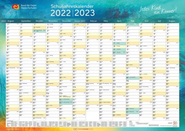 Schuljahreskalender 2022/2023 Format A1