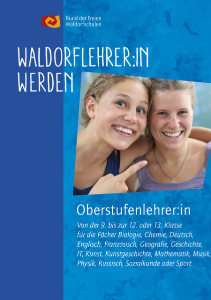 Faltblatt "Oberstufenlehrer:in an Waldorfschulen werden"