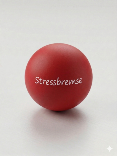 Stressbremse ROT Jonglierball mit Aufdruck
