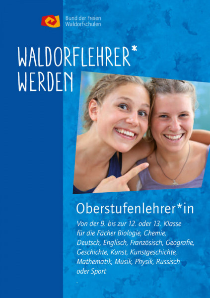 Faltblatt "Oberstufenlehrer:in an Waldorfschulen werden"
