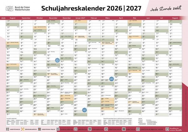 Schuljahreskalender 2026/2027 Format A1
