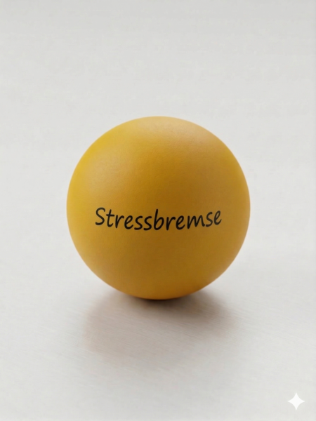 Stressbremse GELB Jonglierball mit Aufdruck