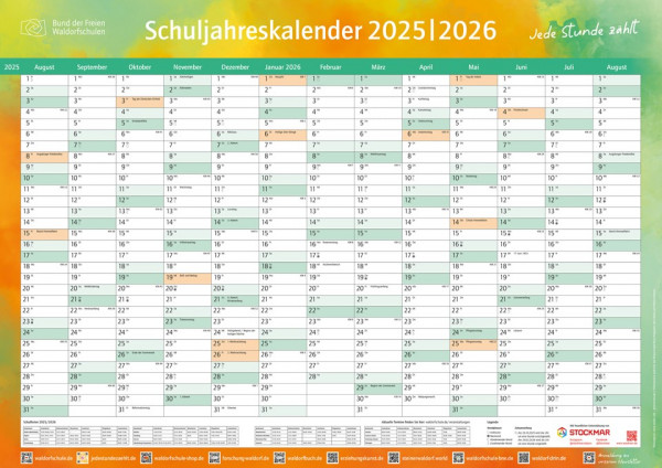 Schuljahreskalender 2025/2026 Format A1